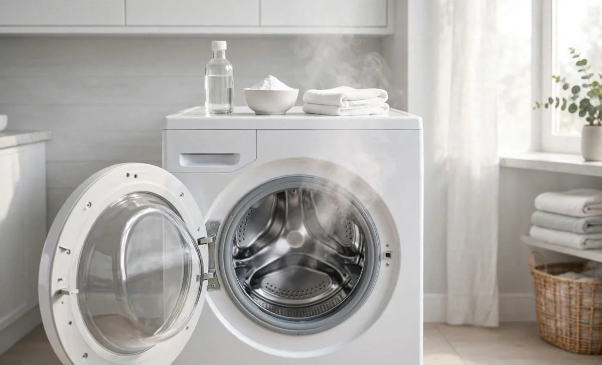 washing machine odor removal with vinegar and baking soda